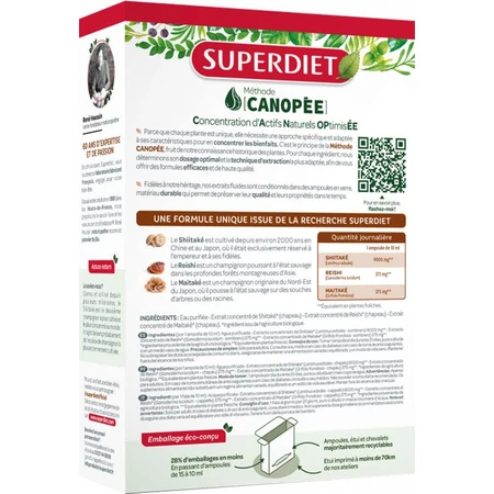 Superdiet Organic Shiitake 20 Ampoules