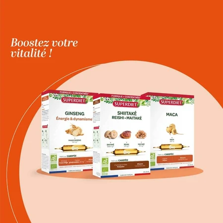 Superdiet Organic Shiitake 20 Ampoules
