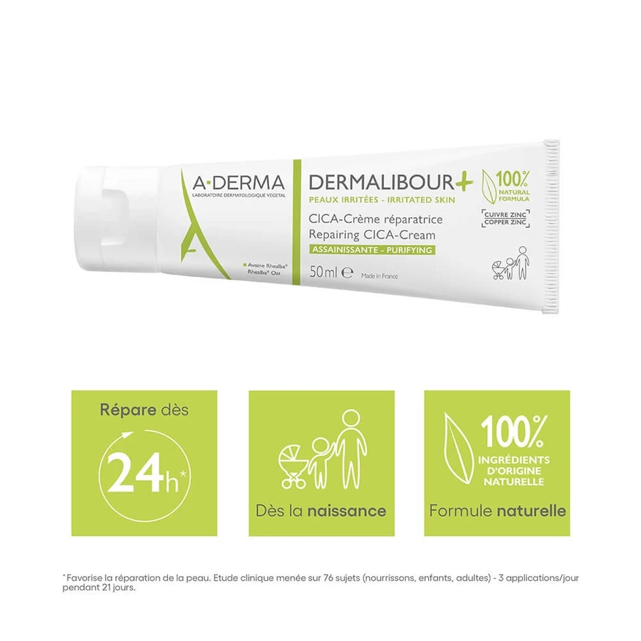 A-Derma Dermalibour+ CICA-Crema Reestructurante Purificante Piel Irritada 50ml