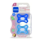 Mam Comfort Symmetrical Soothers Silicone Original with Sterilization Box 0 months+ 2pcs