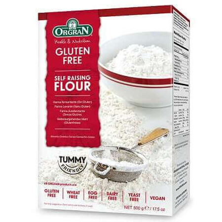 Farine sans gluten avec poudre à lever, 500 g, Orgran