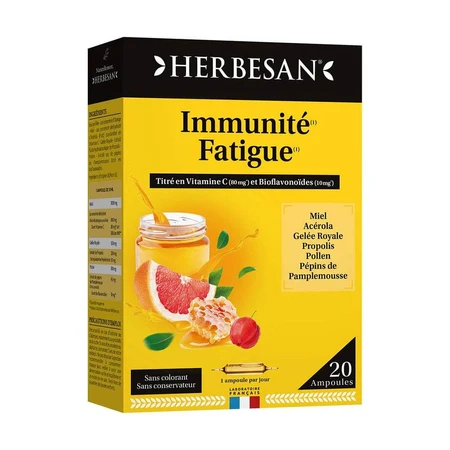 Herbesan Complexe Vitalité Immunité Fatigue 20 Ampullen
