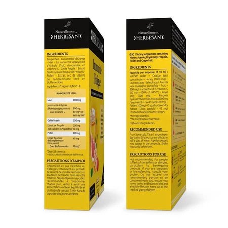 Herbesan Complexe Vitalité Immunité Fatigue 20 Ampullen