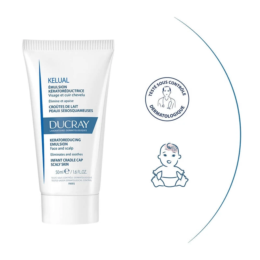 Ducray Kelual Keratoregulatory Emulsion Milky Scab Infants Face and Scalp 50ml