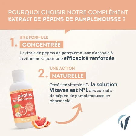 Vitavea Santé Grapefruit Seed Extract Natural Defences 100ml