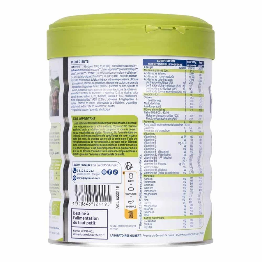 Physiolac 2 Bio Thick Formulas 800g