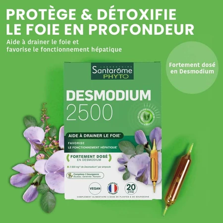 Santarome Desmodium 2500 Leverontgifter 20 ampullen