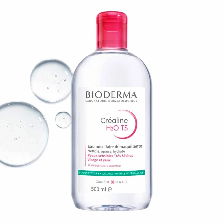 Bioderma Crealine Micellar Cleansing Water Makeup Remover Sensitive or Very Dry Skin 500ml