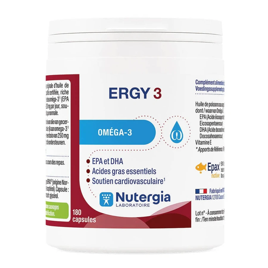 Nutergia Ergy 3 Omega 3 180 capsules