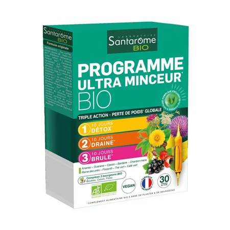 Santarome Ultra Afslankingsprogramma 30 Biologische ampullen voor Gewichtsverlies 30 ampullen