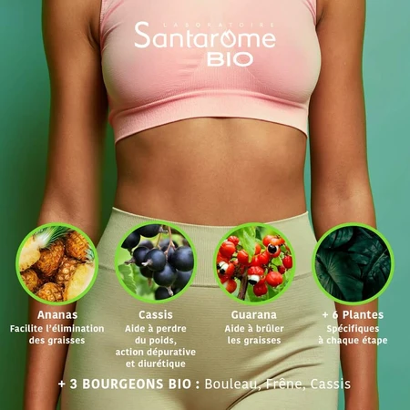 Santarome Ultra Afslankingsprogramma 30 Biologische ampullen voor Gewichtsverlies 30 ampullen