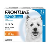 Frontline Spot-on hond S 2 tot 10 kg 3 pipetten 0,67 ml