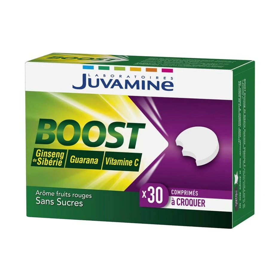Juvamine Boost Vitaminen C Ginseng Guarana 30 kauwtabletten