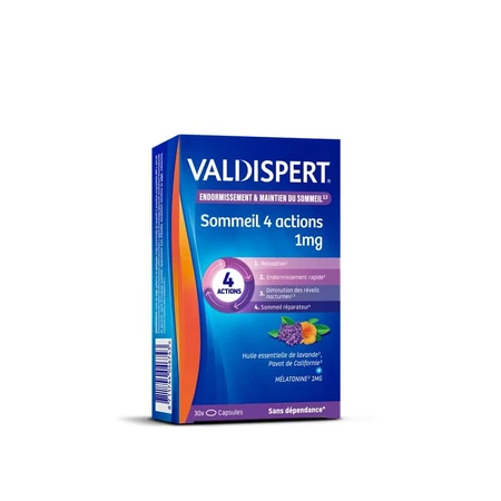 Valdispert Melatonin 1 mg 4 Aktionen 30 Tabletten
