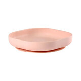 Assiette en silicone avec ventouse, rose, Beaba