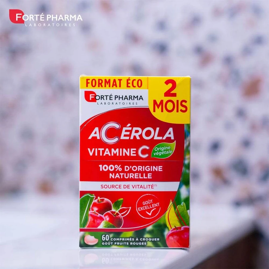 Forté Pharma Acerola Reich an natürlichen Vitaminen C 60 Kautabletten