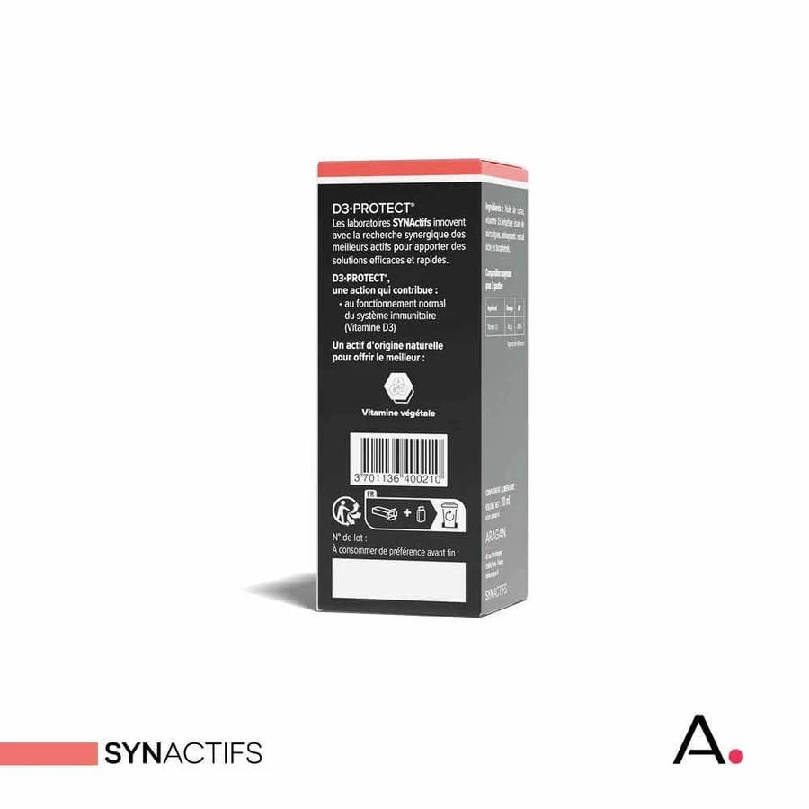 Aragan Synactifs D3 Protect plantaardige vitamine D3 20ml