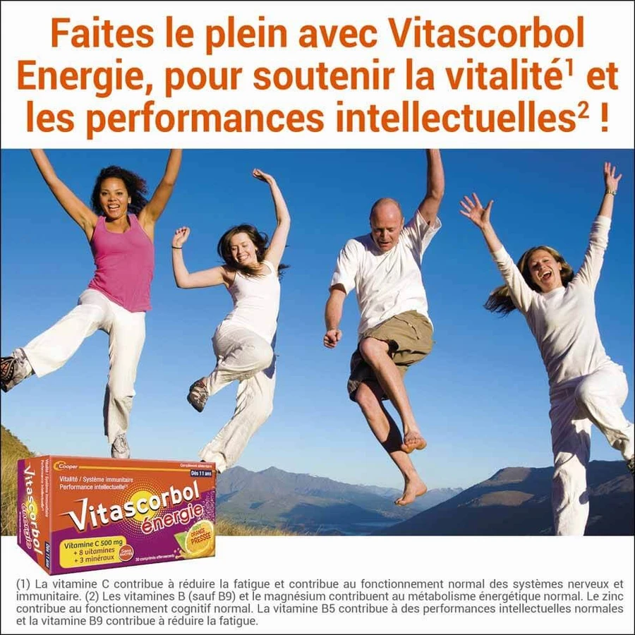 Vitascorbol Energy Orange juice flavor 30 effervescent tablets