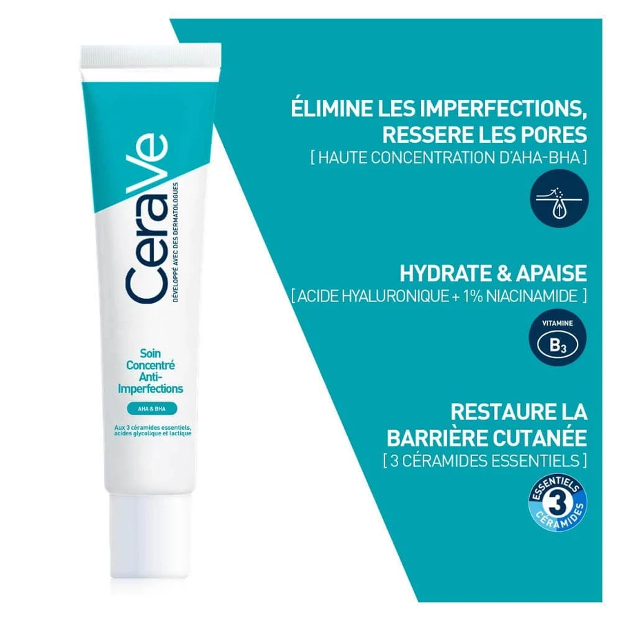 Cerave Concentrado Facial Anti-Imperfecciones Pieles con imperfecciones y tendencia acneica 40ml