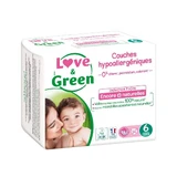 Love&Green Hypoallergenic Diapers Size 6 XL + over 15 kg x34