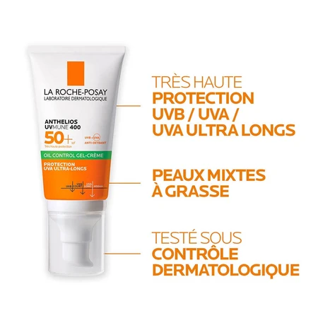 La Roche-Posay Anthelios Gel-Dry Touch Zonnecrème Gezicht Met Parfum Spf50+ Xl Sans Parfum 50ml