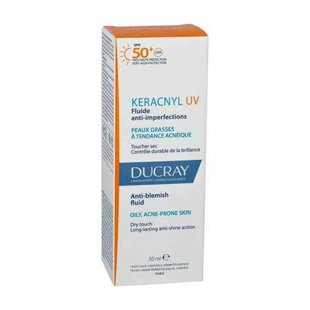 Ducray Keracnyl Anti-Imperfection Fluid SPF50+ Fettige Haut und zu Akne neigende Haut 50ml