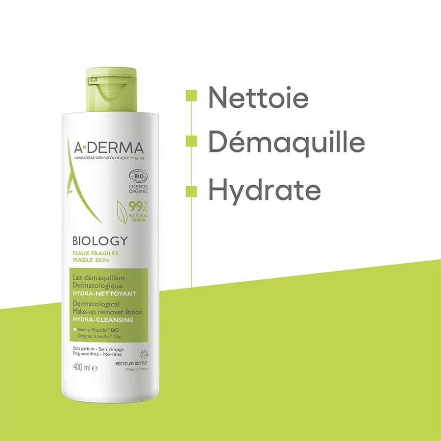 A-Derma Biologie Biologische Hydraterende Reinigingsmelk 400 ml
