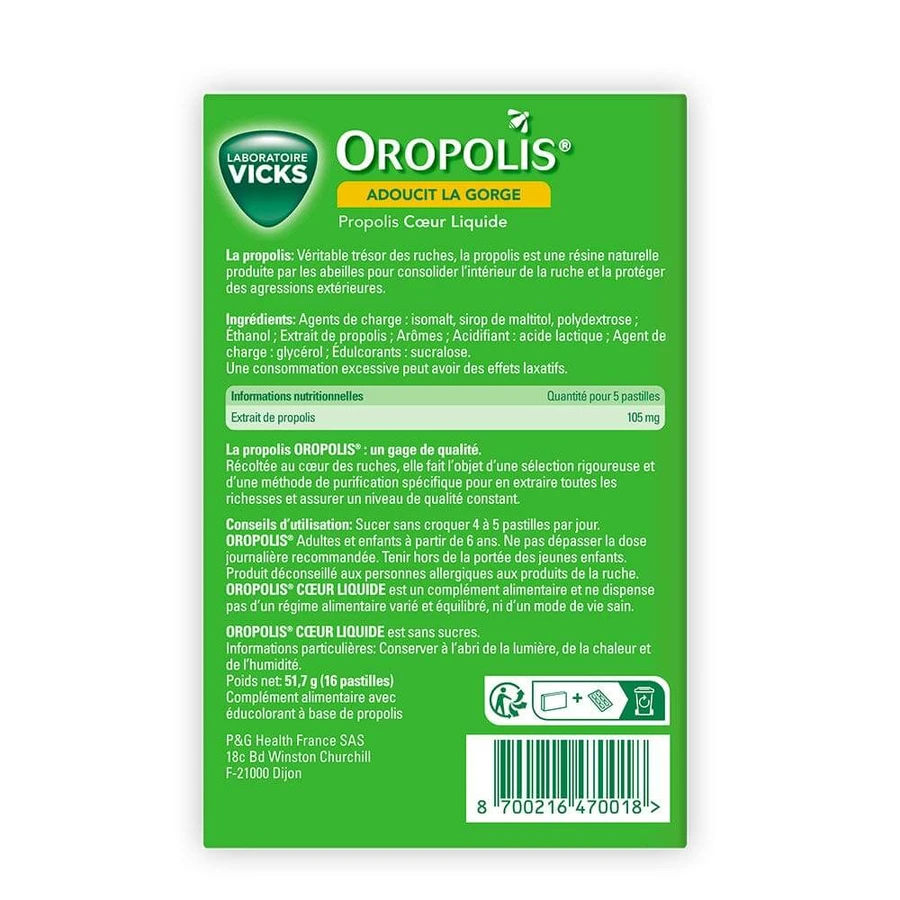 Vicks Oropolis Flüssigherz, 16 Tabletten