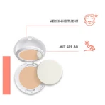 Compact foundation for sensitive normal-combination skin SPF 30 Couvrance, Shade 02 Naturel, 10 g, Avene