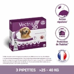 Ceva Vectra Spot-on Oplossing voor Honden >25-40kg 3 pipetten