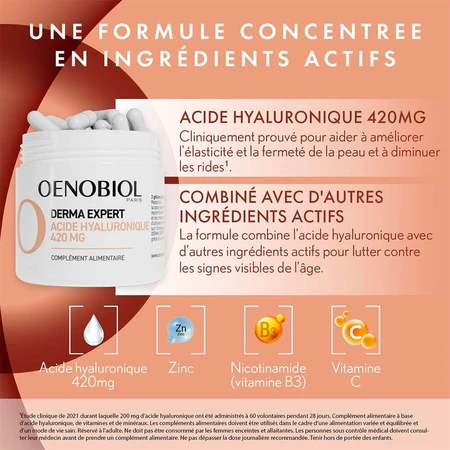 Oenobiol Derma Expert Hyaluronic Acid Age Wrinkles Firmness 60 Capsules