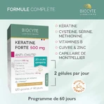 Biocyte Capelli Confezione da 500 mg di Cheratina Forte 120 Gelule