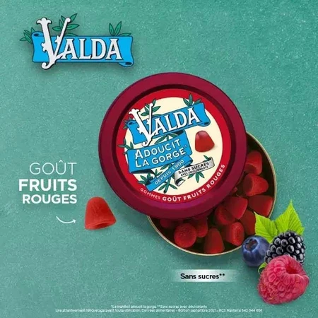 Valda Suikervrije Gom Rood Fruit 140g