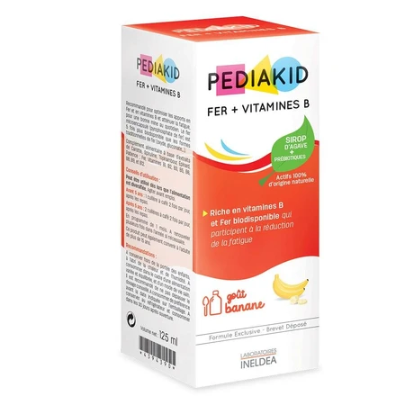 Pediakid IJzer + B-vitaminen siroop met bananensmaak 125 ml