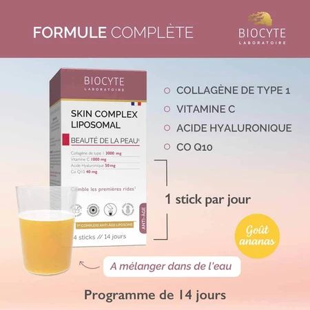 Complejo cutáneo liposomal antiedad Biocyte 14 sticks