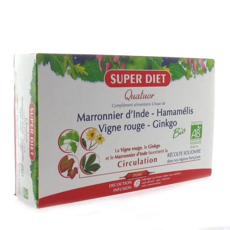 Superdiet Quatuor Circulación Bio 20 Ampollas 15ml