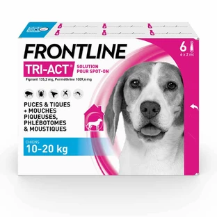 Frontline Tri-act Spot-on Dog 10-20kg 6 1-ml pipettes