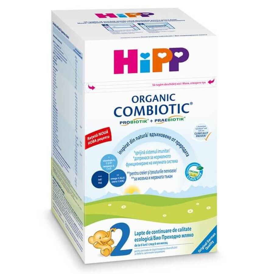 Lapte praf Bio formulă de continuare 2 , +6 luni, 300 g, Hipp