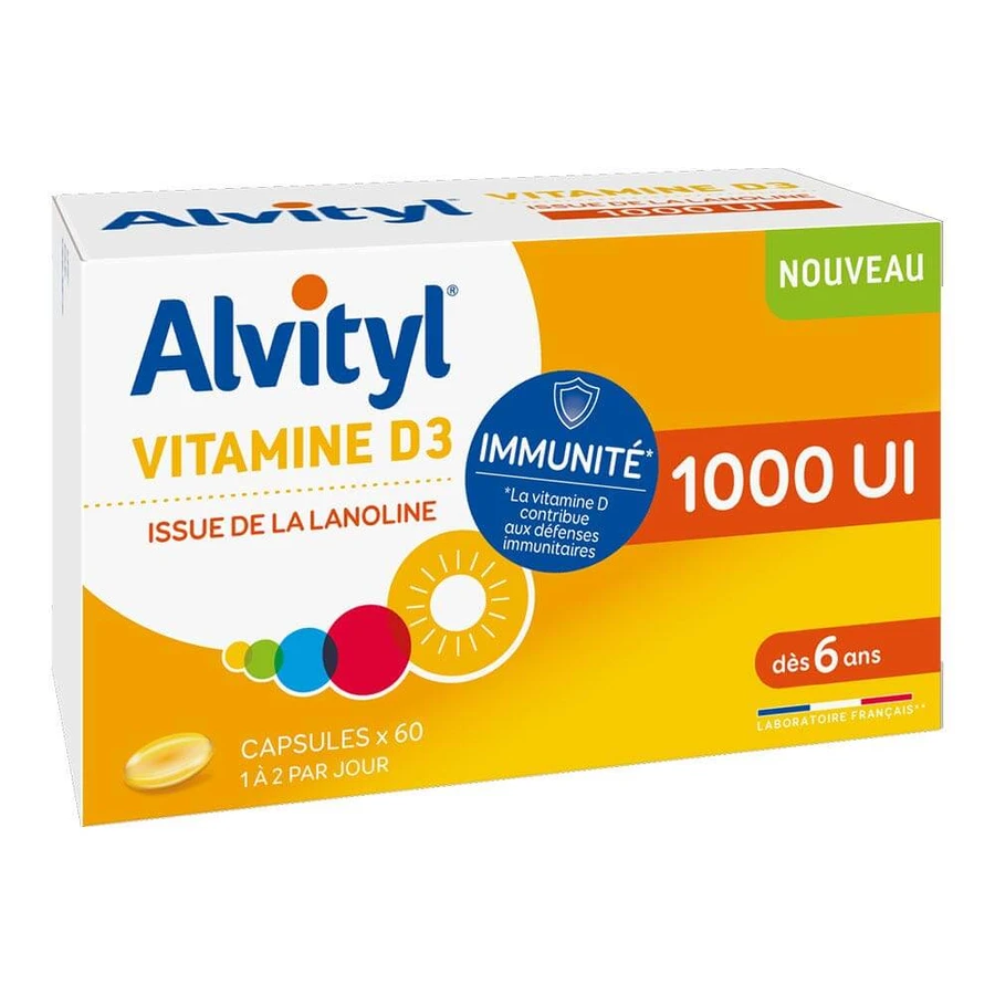 Alvityl Witamina D3 1000IU - od 6 roku życia 60 kapsułek: ceny i cechy
