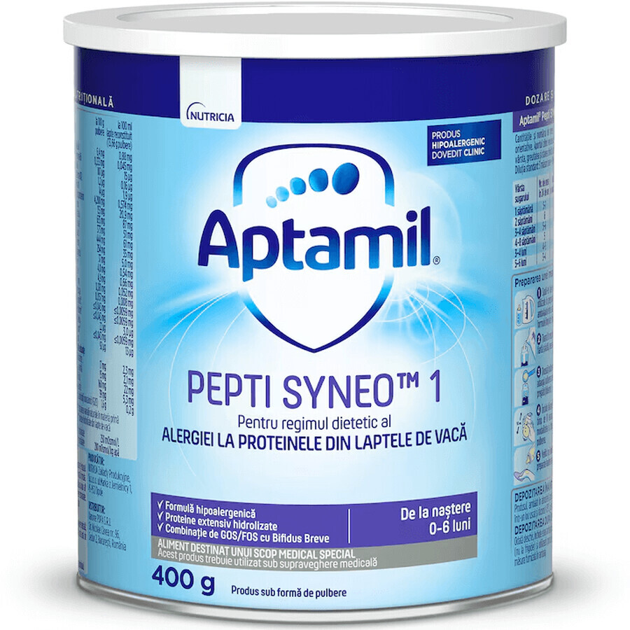 Aptamil Pepti Syneo 1 milk formula, 0-6 months, 400 g, Nutricia