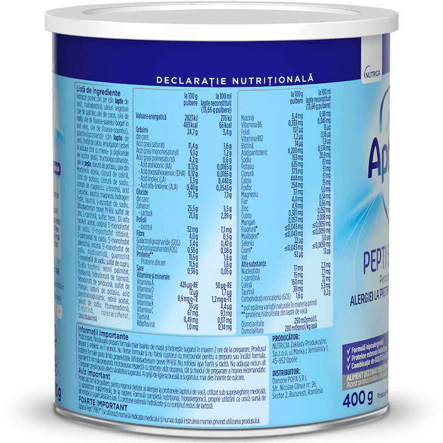 Aptamil Pepti Syneo 1 milk formula, 0-6 months, 400 g, Nutricia