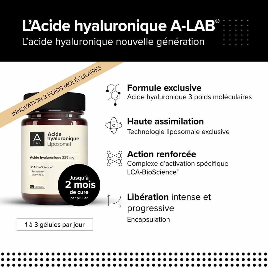 A-LAB Liposomaal Hyaluronzuur 225mg Anti-rimpel Huidversteviging 60 capsules