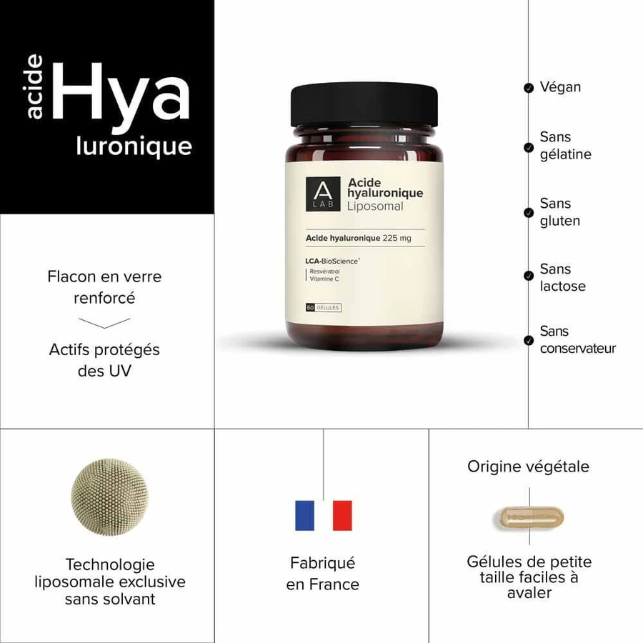 A-LAB Liposomaal Hyaluronzuur 225mg Anti-rimpel Huidversteviging 60 capsules