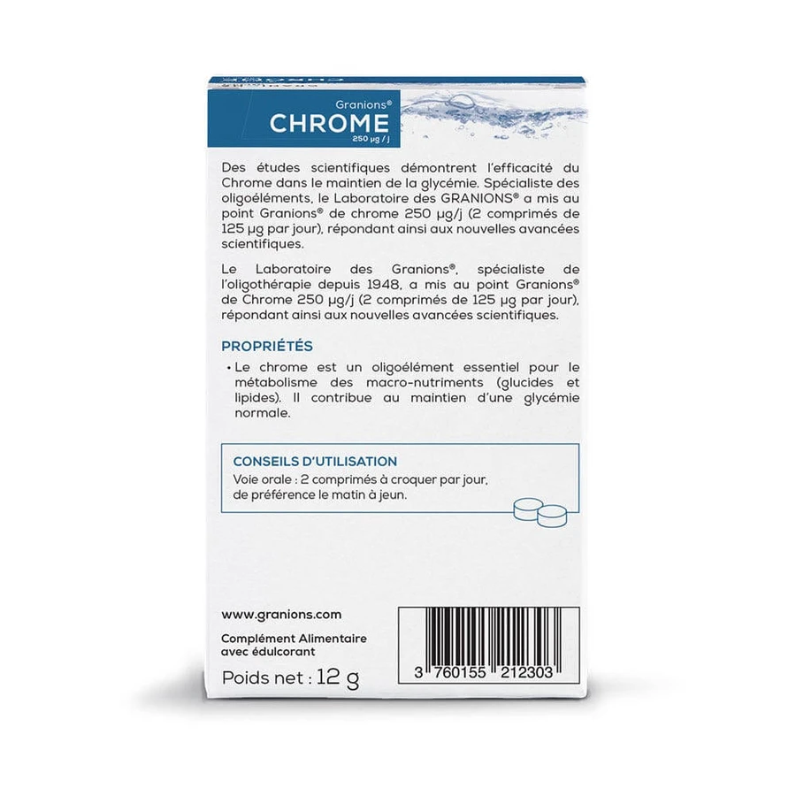 Graniones Cromo 250µg 60 comprimidos