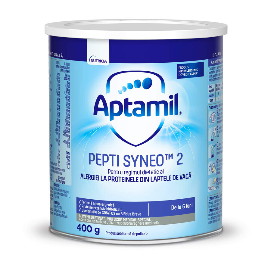 Pepti Syneo 2 lait maternisé, 6-12 mois, 400 g, Aptamil Évaluations