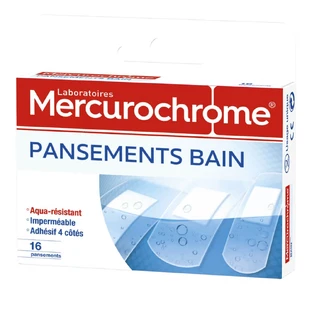 Mercurochrome Bath Dressings 3 sizes 16 dressings