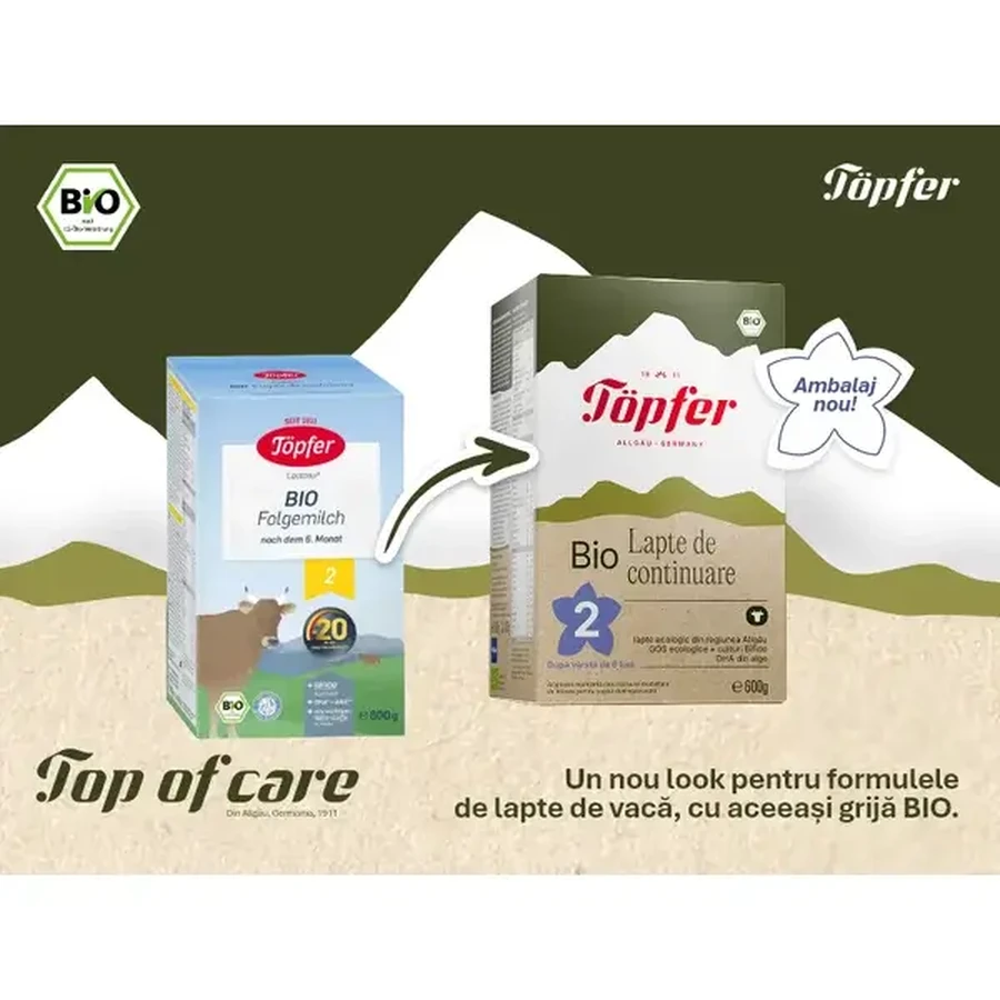 Bio 2 Lactana Milchpulver Formel, +6 Monate, 600 gr, Topfer