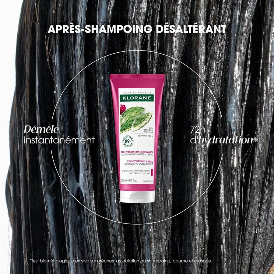 Klorane Cactusvijg 72h Hydraterende en Glanzende Conditioner 200 ml