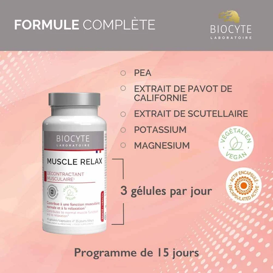 Biocyte Health Relajación muscular x45 cápsulas
