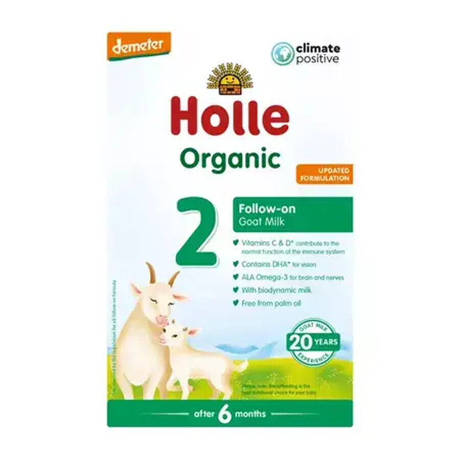 Geitenmelkpoeder Bio 2, +6 maanden, 400 g, Holle Babyvoeding